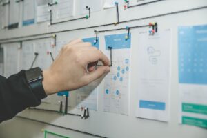 手順を書き出して共有しているオフィスの様子